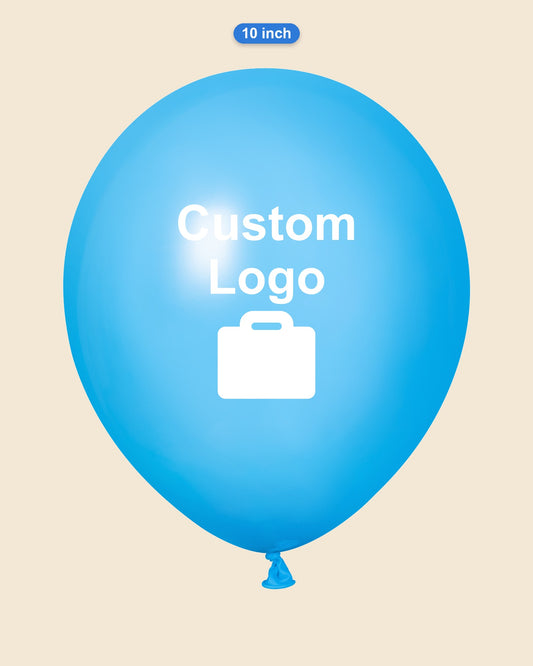 Custom 10" Logo Balloons – One-Color Print