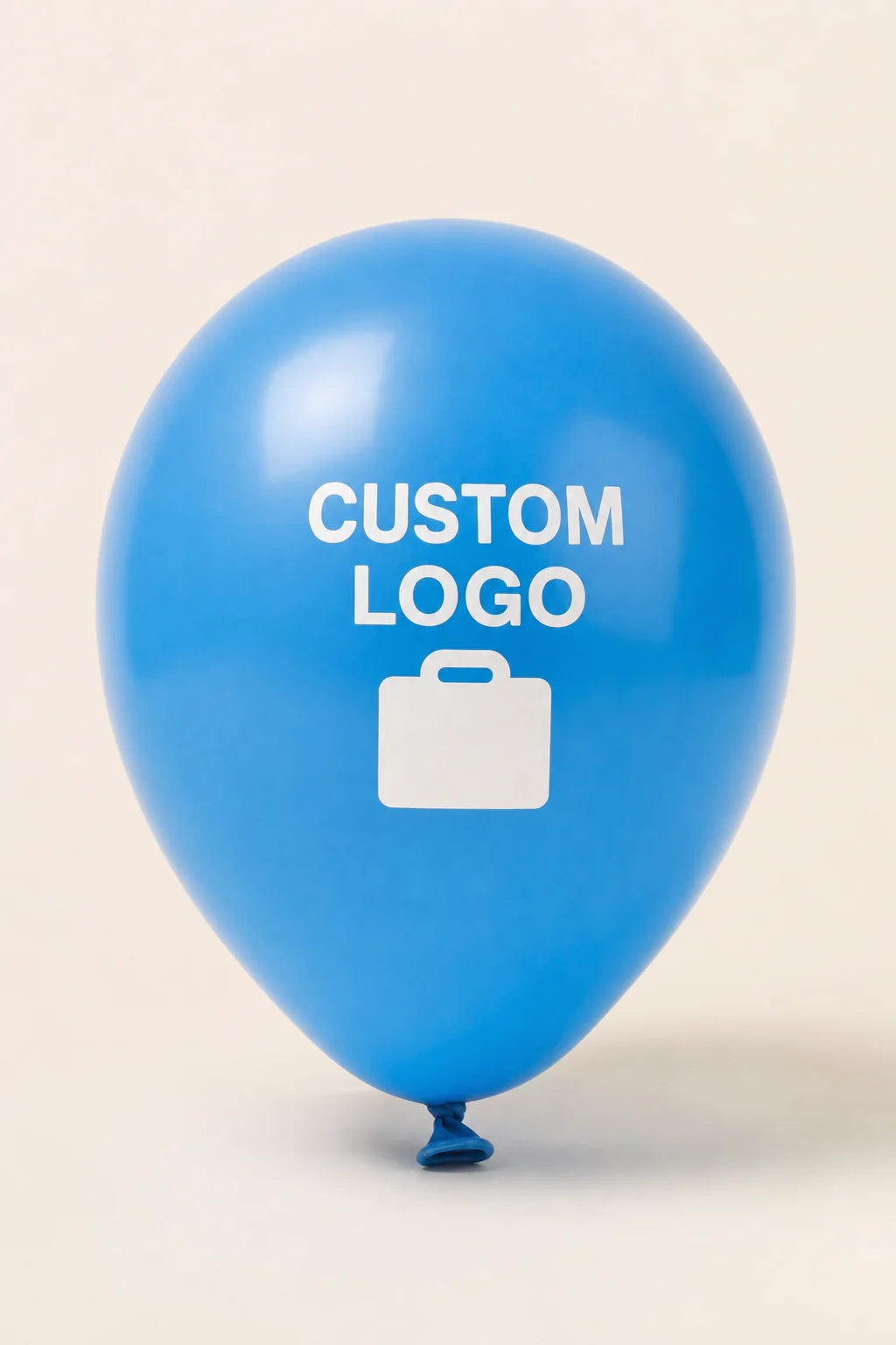 Custom 10 inch logo balloon with white one-color custom logo print