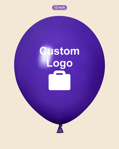 Custom 12" Logo Balloons – One-Color Print