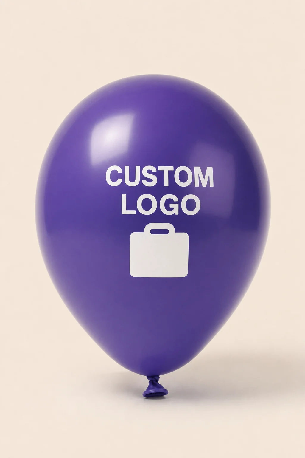 Custom 12 inch logo balloon with white one-color custom logo print