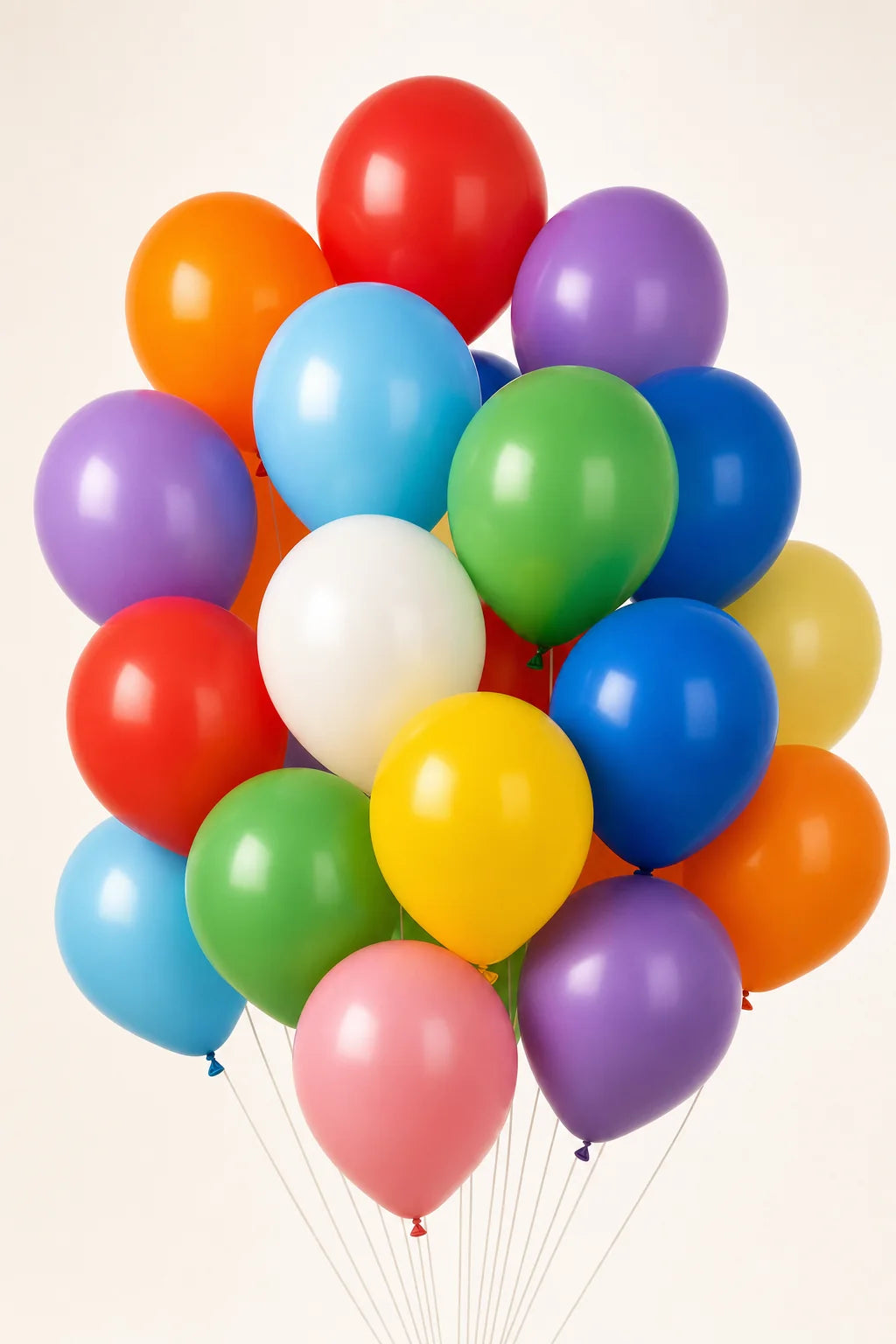 16 inch plain color helium balloons in a professional studio product photo
