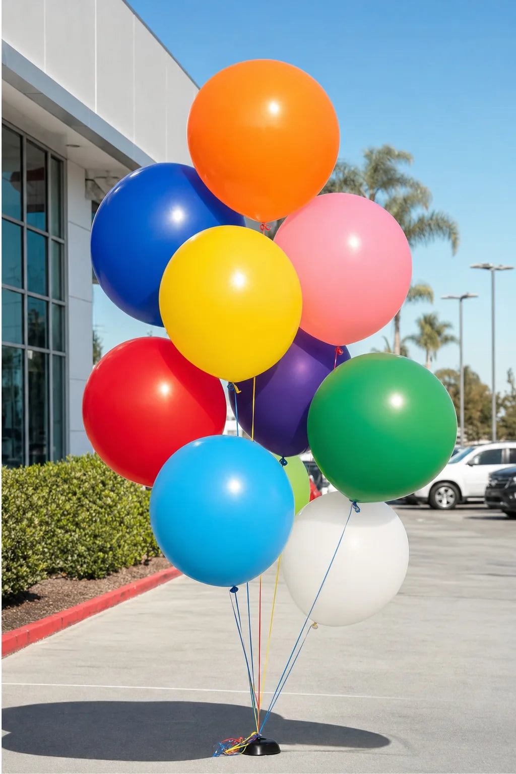 17 inch outdoor plain balloons in a professional product photo