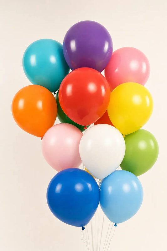 20 inch plain color helium balloons in a professional studio product photo