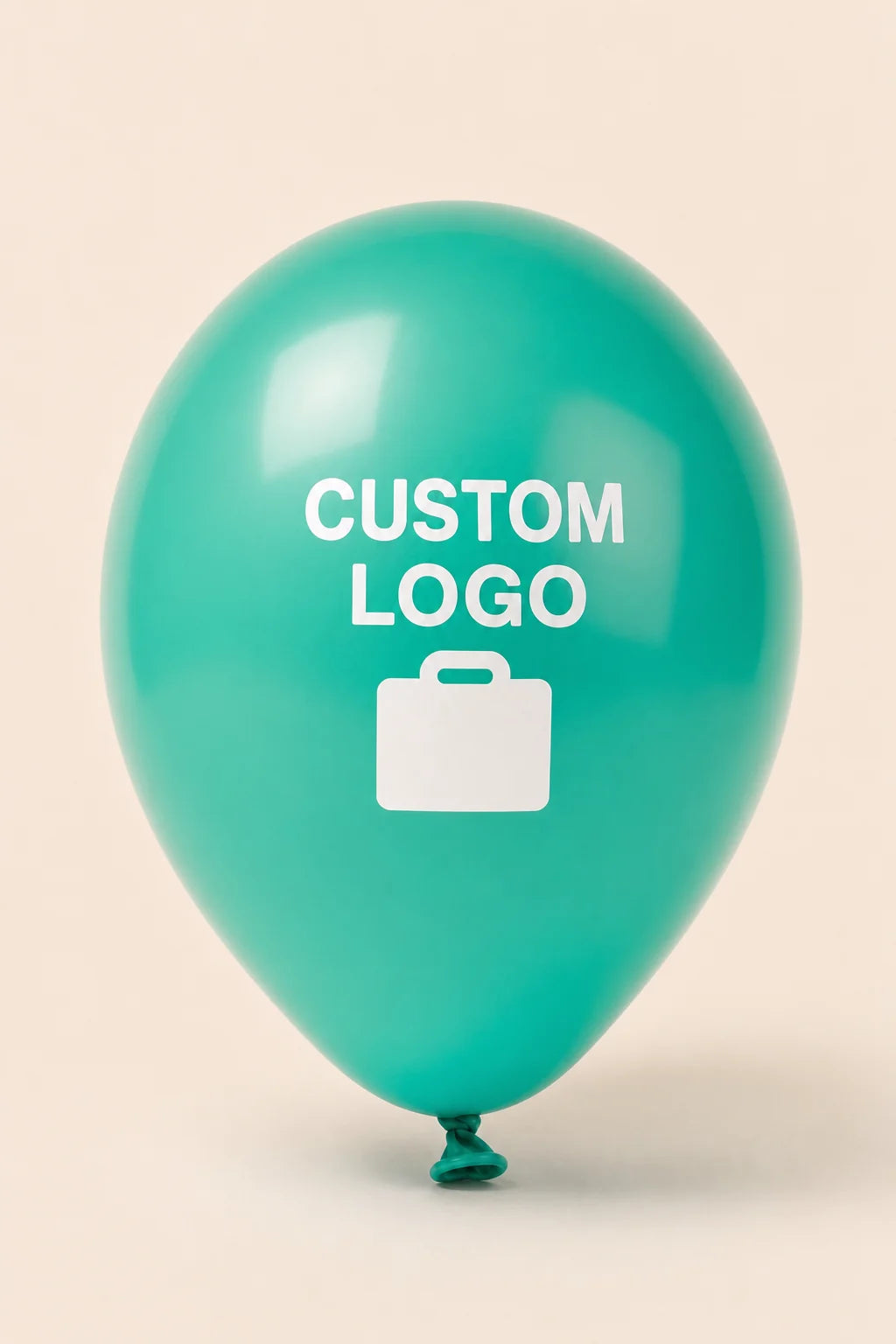 Custom 9 inch logo balloon with white one-color custom logo print