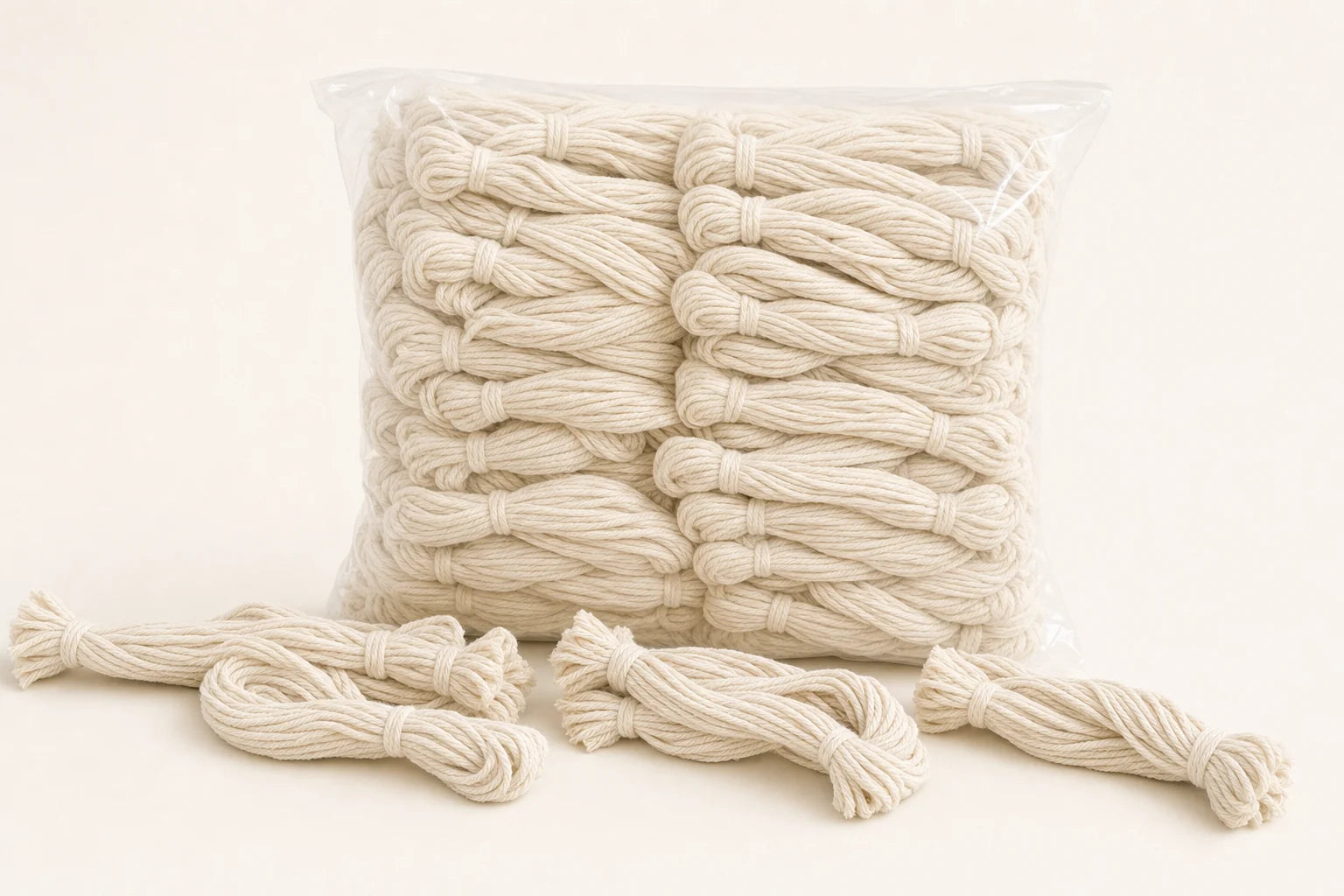Pre-Cut 4' Cotton Balloon Strings – 1000 Count quantity and scale product image