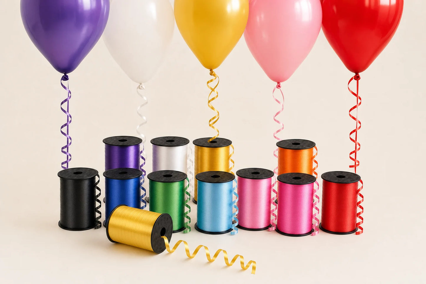 Curling Ribbons- 500 Yards shown in balloon setup use case