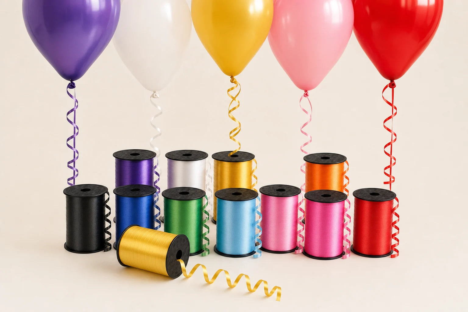 Curling Ribbons- 500 Yards shown in balloon setup use case