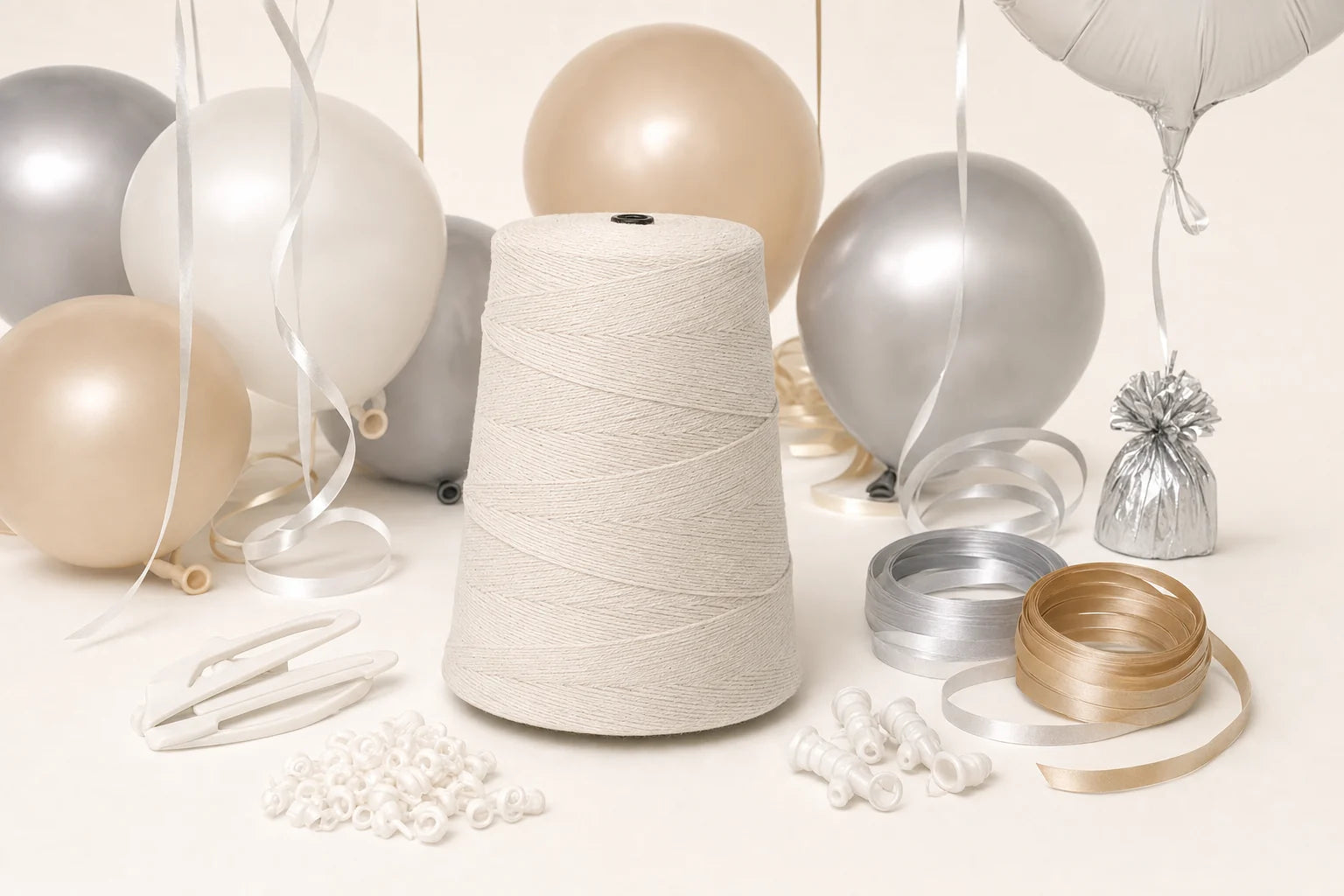 3600' Cotton Strings Cone compatible with Balloon Home balloons and accessories