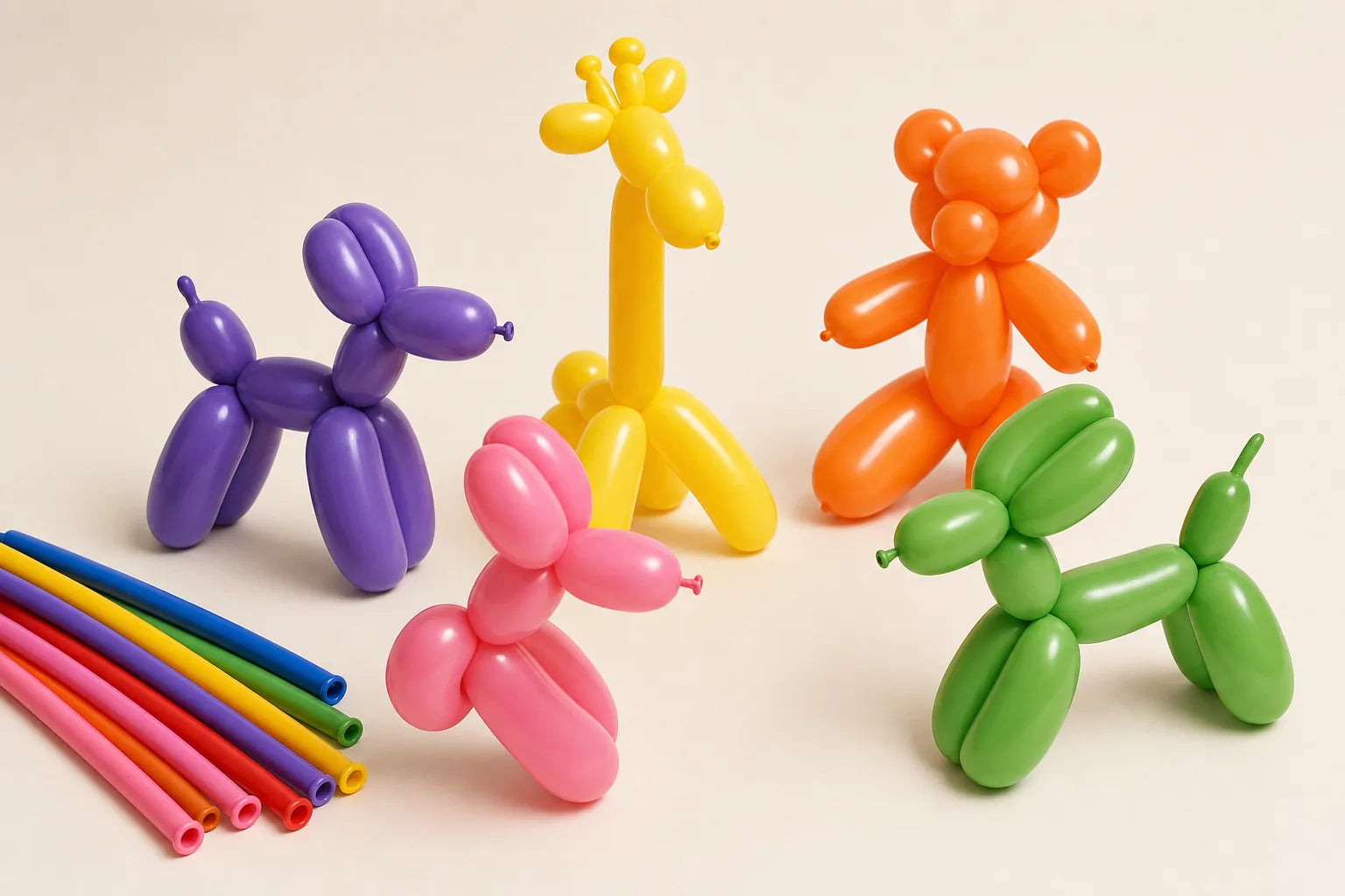 Balloon animal examples made from 260S twist balloons